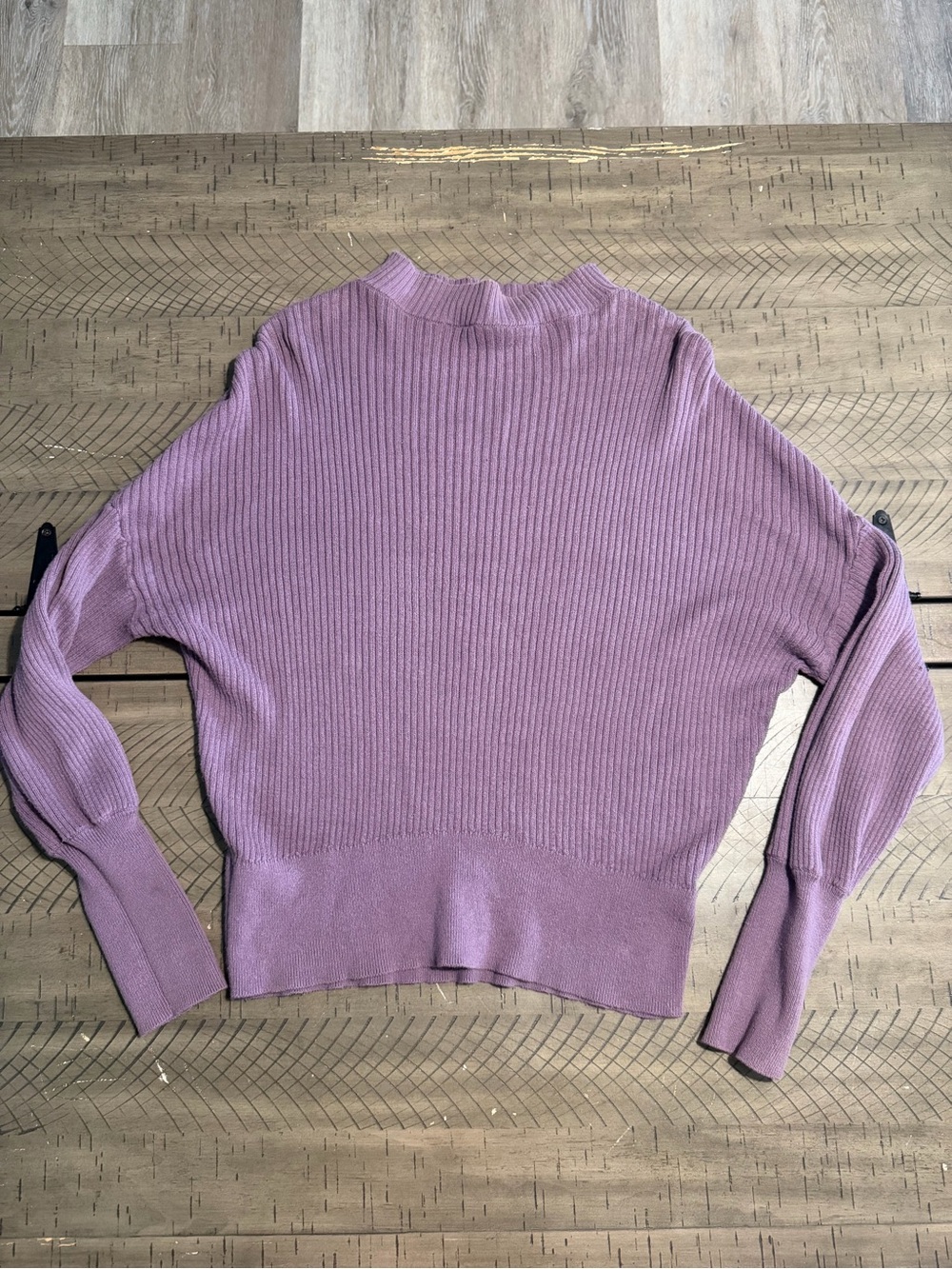 Express Lavender Ribbed Crew Neck Sweater